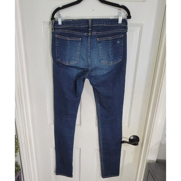 Rag Bone Womens Blue Pacifico Distressed Skinny Denim‎ Jeans Mid Rise Size 30 - Picture 4 of 10
